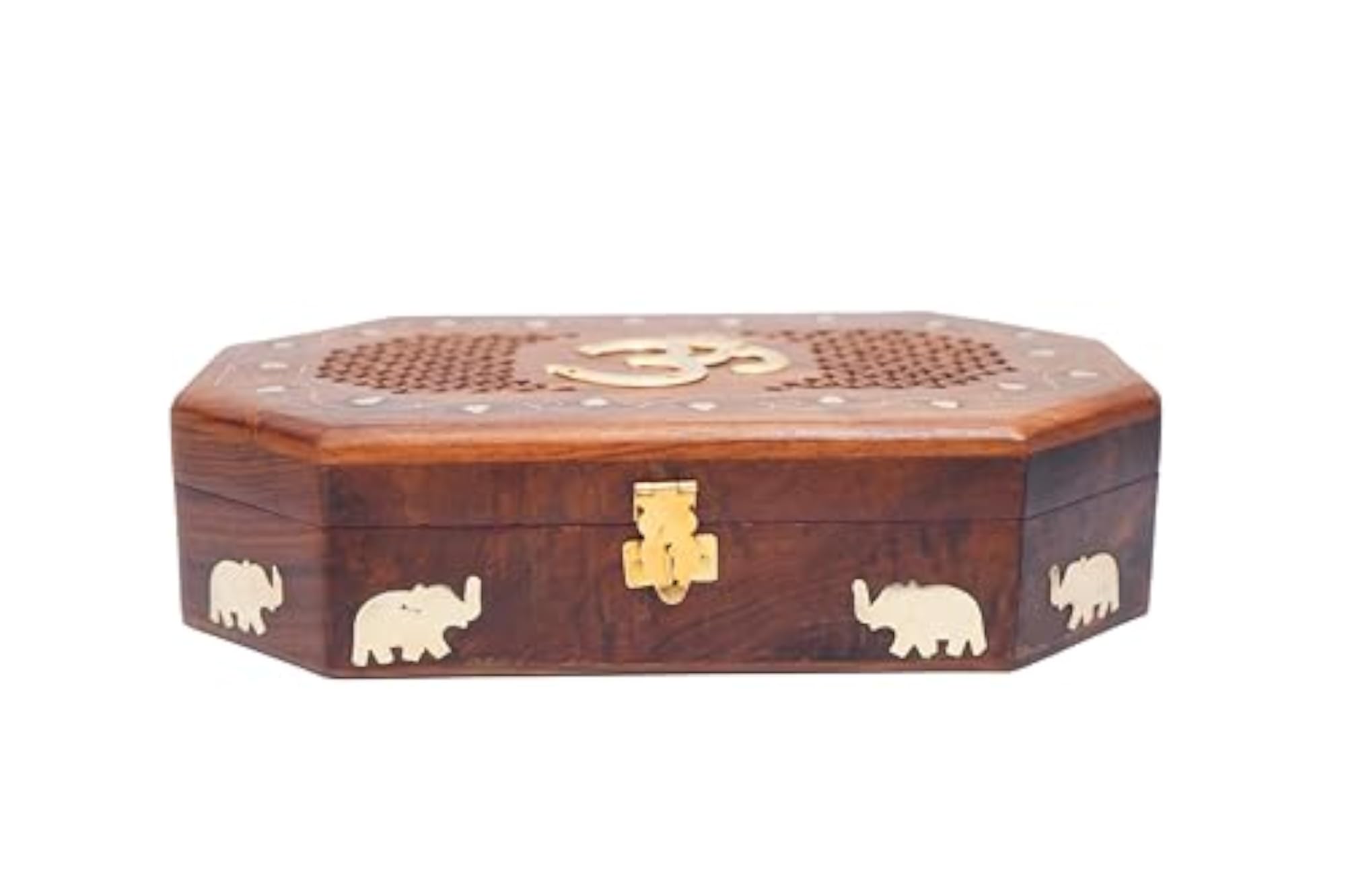 Handmade Sheesham Wood Rectangular Jewellery Storage Box